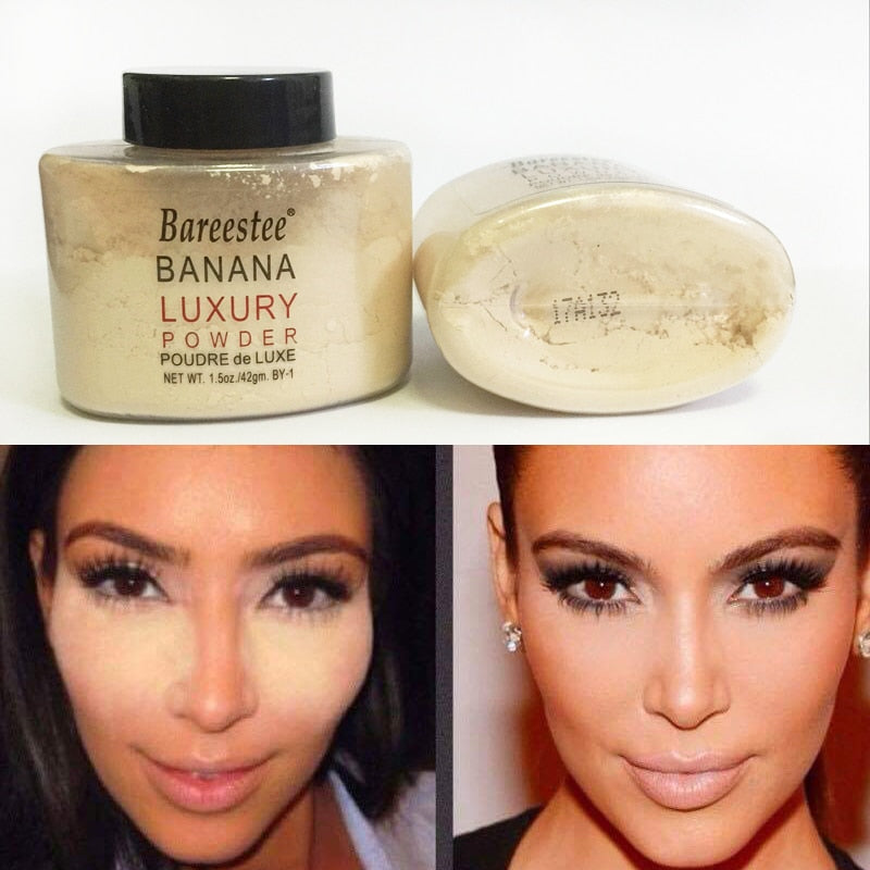 Banana Powder Smooth Loose Oil control Face Powder Makeup Concealer Mineral Finish Powder Transparent Foundation Korea Cosmetics