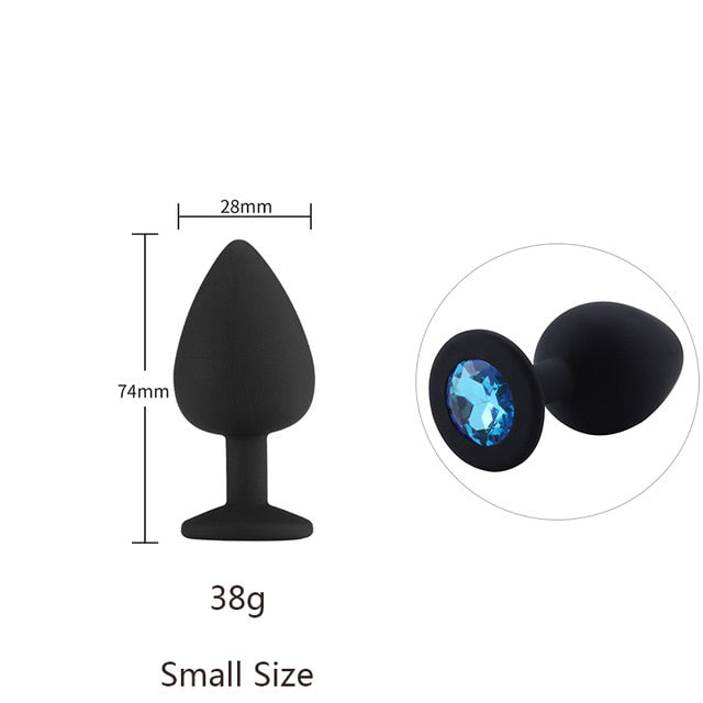 Butt Plug Safe Silicone Butt Plug With Crystal Jewelry Anal Plug Vaginal Plug Sex Toys For Woman Men Anal Dilator Toys for Gay