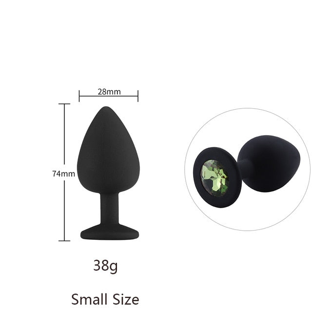 Butt Plug Safe Silicone Butt Plug With Crystal Jewelry Anal Plug Vaginal Plug Sex Toys For Woman Men Anal Dilator Toys for Gay