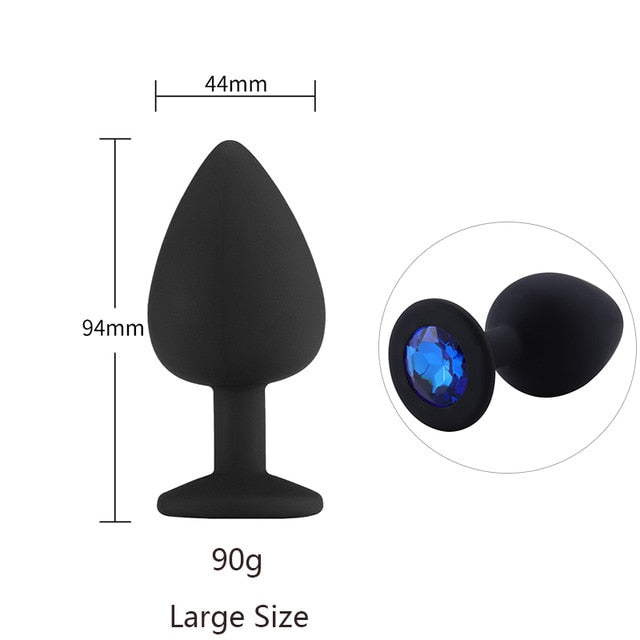 Butt Plug Safe Silicone Butt Plug With Crystal Jewelry Anal Plug Vaginal Plug Sex Toys For Woman Men Anal Dilator Toys for Gay