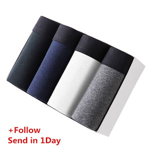 890 4pcs/lot Men's Underwear Cotton Boxers Man Breathable Panties Solid Shorts Brand Underpants B0007