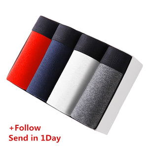 890 4pcs/lot Men's Underwear Cotton Boxers Man Breathable Panties Solid Shorts Brand Underpants B0007
