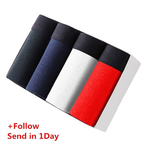 890 4pcs/lot Men's Underwear Cotton Boxers Man Breathable Panties Solid Shorts Brand Underpants B0007
