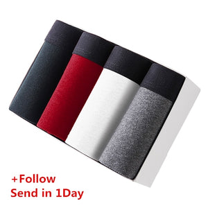 890 4pcs/lot Men's Underwear Cotton Boxers Man Breathable Panties Solid Shorts Brand Underpants B0007