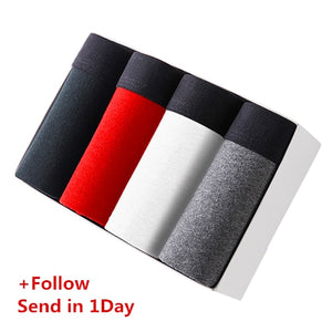 890 4pcs/lot Men's Underwear Cotton Boxers Man Breathable Panties Solid Shorts Brand Underpants B0007
