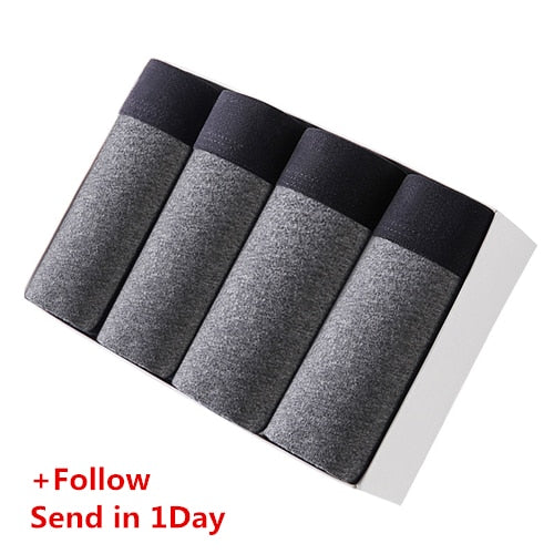 890 4pcs/lot Men's Underwear Cotton Boxers Man Breathable Panties Solid Shorts Brand Underpants B0007