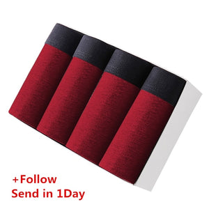 890 4pcs/lot Men's Underwear Cotton Boxers Man Breathable Panties Solid Shorts Brand Underpants B0007