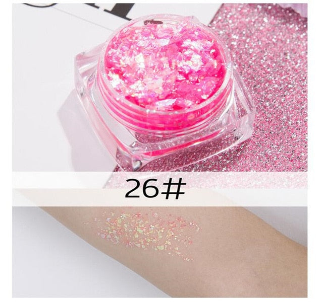Mermaid Jelly Face Glitter Gel Face Jewels Body Eye Face Sequin Gel Holographic Chunky Glitter Flash Drill Festival Decoration