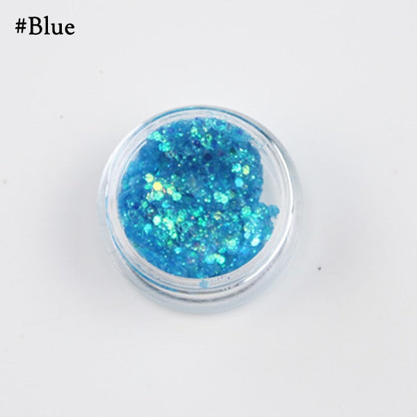 Mermaid Jelly Face Glitter Gel Face Jewels Body Eye Face Sequin Gel Holographic Chunky Glitter Flash Drill Festival Decoration