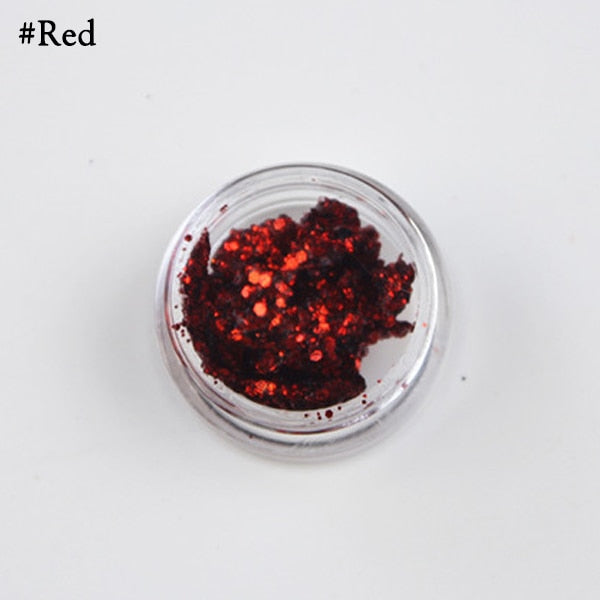 Mermaid Jelly Face Glitter Gel Face Jewels Body Eye Face Sequin Gel Holographic Chunky Glitter Flash Drill Festival Decoration