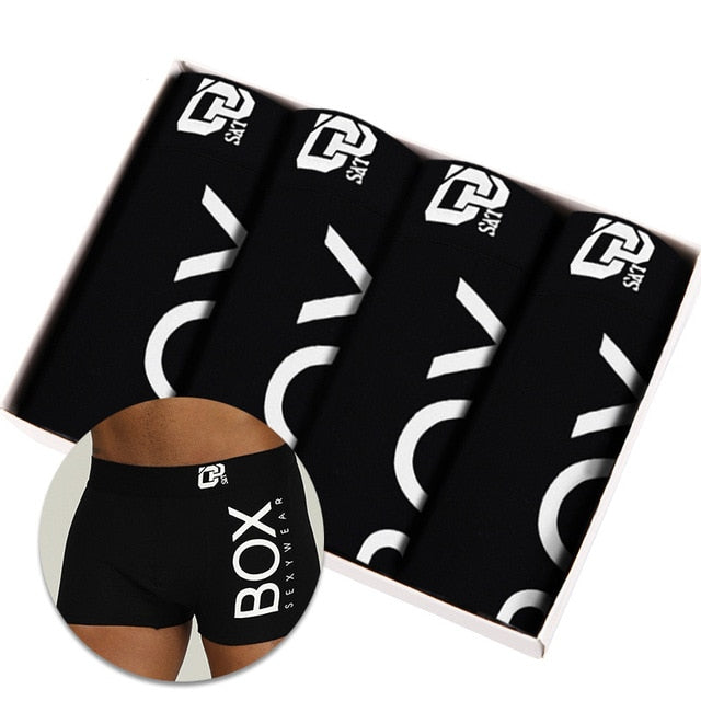 4pc/lot Boxershorts Men Boxers Male Underwear Man Panties Cotton Soft Short Boxer Mesh Mens Hombre Cueca Plus Size OR212