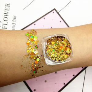 19 Colors Diamond Sequins Eyeshadow Palette Mermaid Sequins Gel Make Up Festival Party Makeup Cosmetics Maquiagem Makeup TSLM1