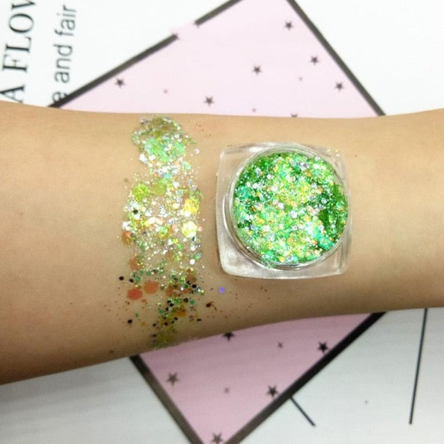 19 Colors Diamond Sequins Eyeshadow Palette Mermaid Sequins Gel Make Up Festival Party Makeup Cosmetics Maquiagem Makeup TSLM1