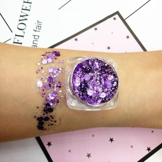 19 Colors Diamond Sequins Eyeshadow Palette Mermaid Sequins Gel Make Up Festival Party Makeup Cosmetics Maquiagem Makeup TSLM1
