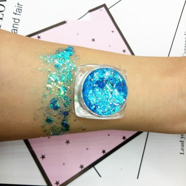 19 Colors Diamond Sequins Eyeshadow Palette Mermaid Sequins Gel Make Up Festival Party Makeup Cosmetics Maquiagem Makeup TSLM1