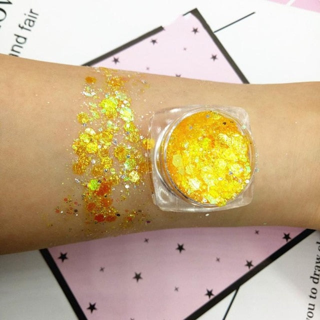 19 Colors Diamond Sequins Eyeshadow Palette Mermaid Sequins Gel Make Up Festival Party Makeup Cosmetics Maquiagem Makeup TSLM1