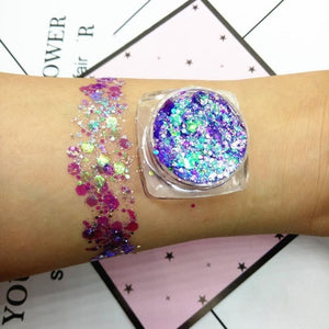 19 Colors Diamond Sequins Eyeshadow Palette Mermaid Sequins Gel Make Up Festival Party Makeup Cosmetics Maquiagem Makeup TSLM1