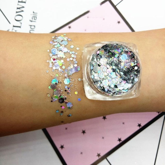 19 Colors Diamond Sequins Eyeshadow Palette Mermaid Sequins Gel Make Up Festival Party Makeup Cosmetics Maquiagem Makeup TSLM1