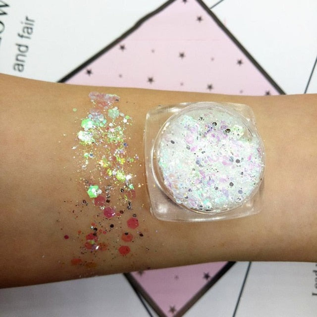 19 Colors Diamond Sequins Eyeshadow Palette Mermaid Sequins Gel Make Up Festival Party Makeup Cosmetics Maquiagem Makeup TSLM1