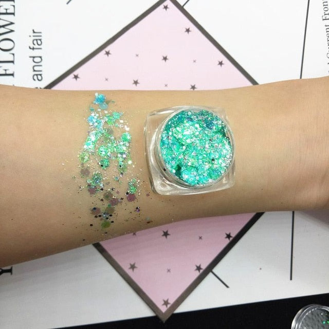 19 Colors Diamond Sequins Eyeshadow Palette Mermaid Sequins Gel Make Up Festival Party Makeup Cosmetics Maquiagem Makeup TSLM1
