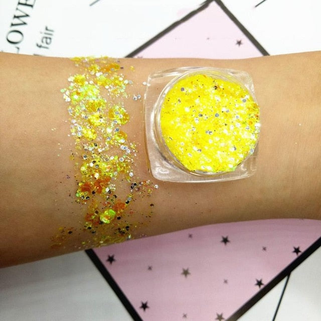 19 Colors Diamond Sequins Eyeshadow Palette Mermaid Sequins Gel Make Up Festival Party Makeup Cosmetics Maquiagem Makeup TSLM1