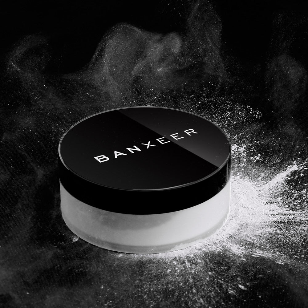 BANXEER Smooth Loose Powder Makeup Transparent Finishing Oil Control Waterproof For Face Finish Setting With Cosmetic Puff