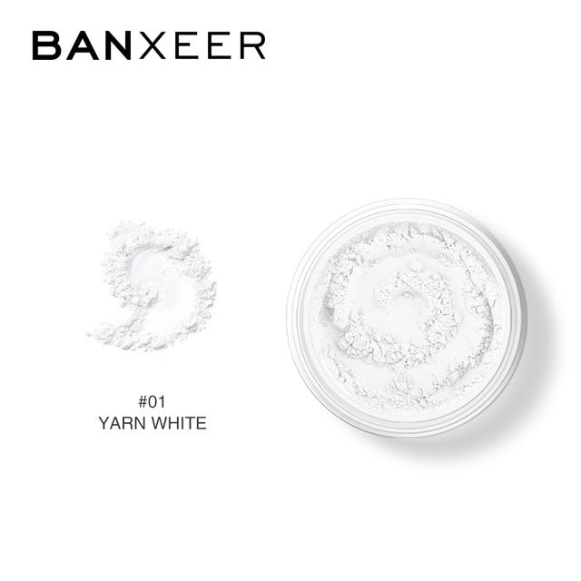 BANXEER Smooth Loose Powder Makeup Transparent Finishing Oil Control Waterproof For Face Finish Setting With Cosmetic Puff