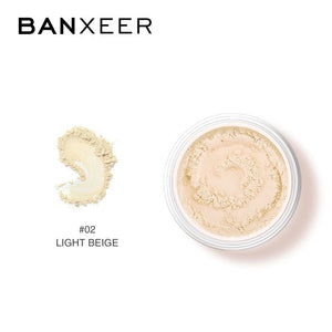 BANXEER Smooth Loose Powder Makeup Transparent Finishing Oil Control Waterproof For Face Finish Setting With Cosmetic Puff