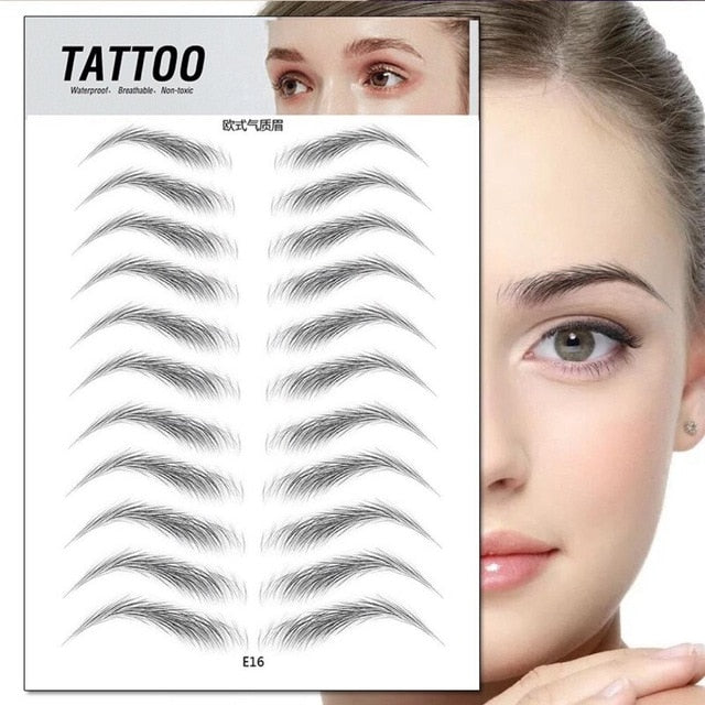 O.TWO.O 4D Hair Like Eyebrows Makeup Waterproof Eyebrow Tattoo Sticker Long Lasting Natural Fake Eyebrow Lamination Cosmetics