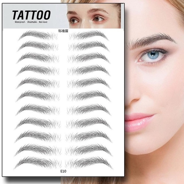 O.TWO.O 4D Hair Like Eyebrows Makeup Waterproof Eyebrow Tattoo Sticker Long Lasting Natural Fake Eyebrow Lamination Cosmetics