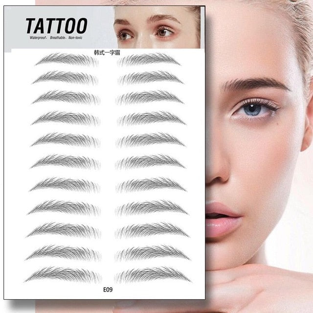 O.TWO.O 4D Hair Like Eyebrows Makeup Waterproof Eyebrow Tattoo Sticker Long Lasting Natural Fake Eyebrow Lamination Cosmetics