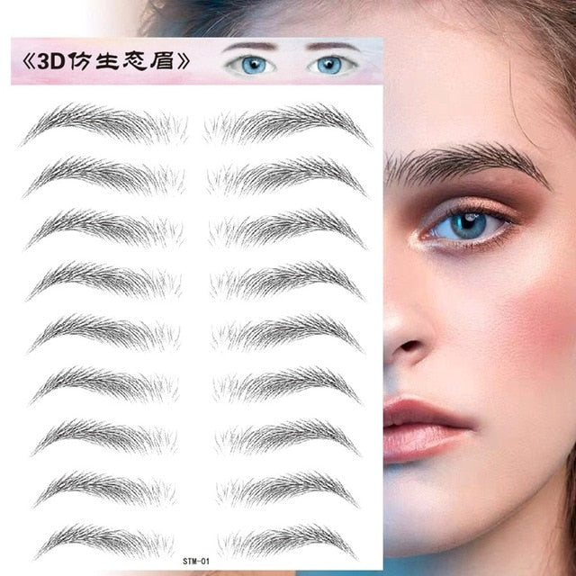 O.TWO.O 4D Hair Like Eyebrows Makeup Waterproof Eyebrow Tattoo Sticker Long Lasting Natural Fake Eyebrow Lamination Cosmetics