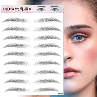 O.TWO.O 4D Hair Like Eyebrows Makeup Waterproof Eyebrow Tattoo Sticker Long Lasting Natural Fake Eyebrow Lamination Cosmetics