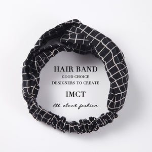 Women Hair Accessories for Baby Fashion Headband Fabric Cross Knotted Bow Chiffon Floral Hair Band Korea Headdress ladies Hoop