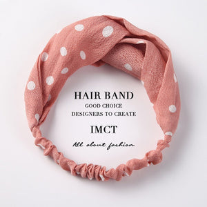 Women Hair Accessories for Baby Fashion Headband Fabric Cross Knotted Bow Chiffon Floral Hair Band Korea Headdress ladies Hoop