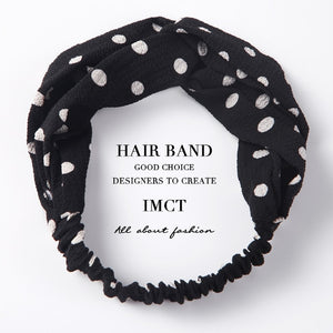 Women Hair Accessories for Baby Fashion Headband Fabric Cross Knotted Bow Chiffon Floral Hair Band Korea Headdress ladies Hoop