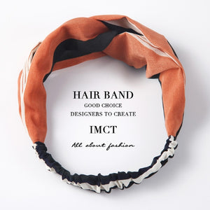 Women Hair Accessories for Baby Fashion Headband Fabric Cross Knotted Bow Chiffon Floral Hair Band Korea Headdress ladies Hoop