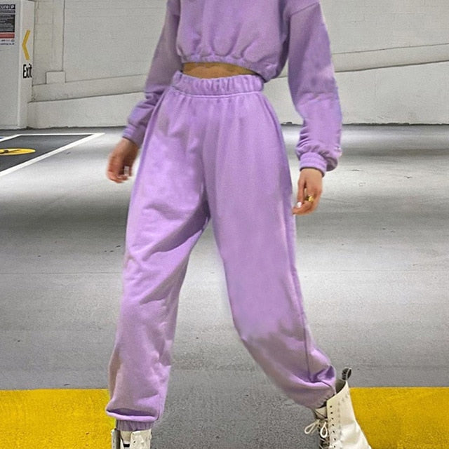 Rockmore Harajuku Joggers Wide Leg SweatPants Women Trousers Plus Size High Waist Pants Streetwear Korean Casual Pant Femme Fall