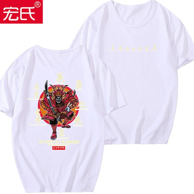 Special Japanese Tide brand short-sleeved men and women summer street hip hop T-shirt Chinese style lovers with half sleeves