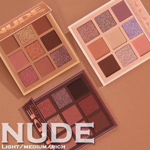 9 Colors Nude Eyeshadow Kit Matte Glitter Eyeshadow Palette Makeup Diamond Glitter Metallic Shiny Nude Eye Pigment Cosmetics