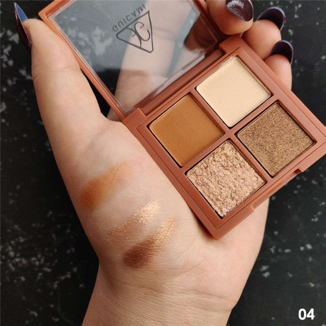 9 Colors Nude Eyeshadow Kit Matte Glitter Eyeshadow Palette Makeup Diamond Glitter Metallic Shiny Nude Eye Pigment Cosmetics