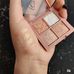 9 Colors Nude Eyeshadow Kit Matte Glitter Eyeshadow Palette Makeup Diamond Glitter Metallic Shiny Nude Eye Pigment Cosmetics