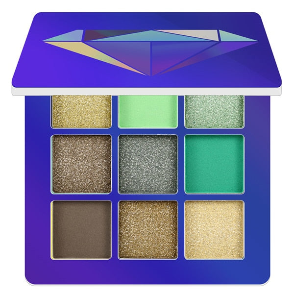 9 Colors Nude Eyeshadow Kit Matte Glitter Eyeshadow Palette Makeup Diamond Glitter Metallic Shiny Nude Eye Pigment Cosmetics