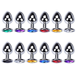 Anal Plug Sex Toys Stainless Smooth Steel Butt Plug Tail Crystal Jewelry Trainer For Women/Man Anal Dildo Adults Sex Shop SHAKI