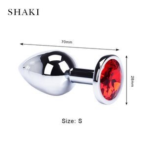 Anal Plug Sex Toys Stainless Smooth Steel Butt Plug Tail Crystal Jewelry Trainer For Women/Man Anal Dildo Adults Sex Shop SHAKI