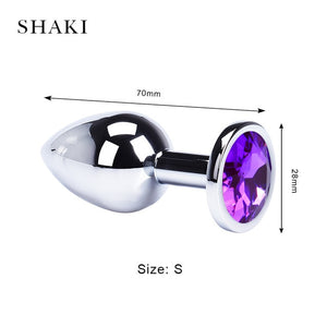 Anal Plug Sex Toys Stainless Smooth Steel Butt Plug Tail Crystal Jewelry Trainer For Women/Man Anal Dildo Adults Sex Shop SHAKI