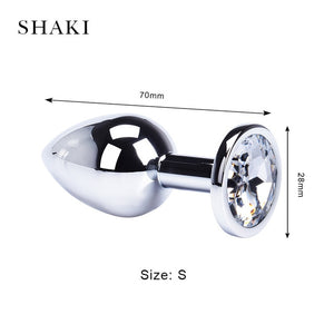 Anal Plug Sex Toys Stainless Smooth Steel Butt Plug Tail Crystal Jewelry Trainer For Women/Man Anal Dildo Adults Sex Shop SHAKI