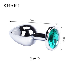 Anal Plug Sex Toys Stainless Smooth Steel Butt Plug Tail Crystal Jewelry Trainer For Women/Man Anal Dildo Adults Sex Shop SHAKI
