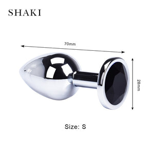 Anal Plug Sex Toys Stainless Smooth Steel Butt Plug Tail Crystal Jewelry Trainer For Women/Man Anal Dildo Adults Sex Shop SHAKI