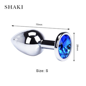 Anal Plug Sex Toys Stainless Smooth Steel Butt Plug Tail Crystal Jewelry Trainer For Women/Man Anal Dildo Adults Sex Shop SHAKI